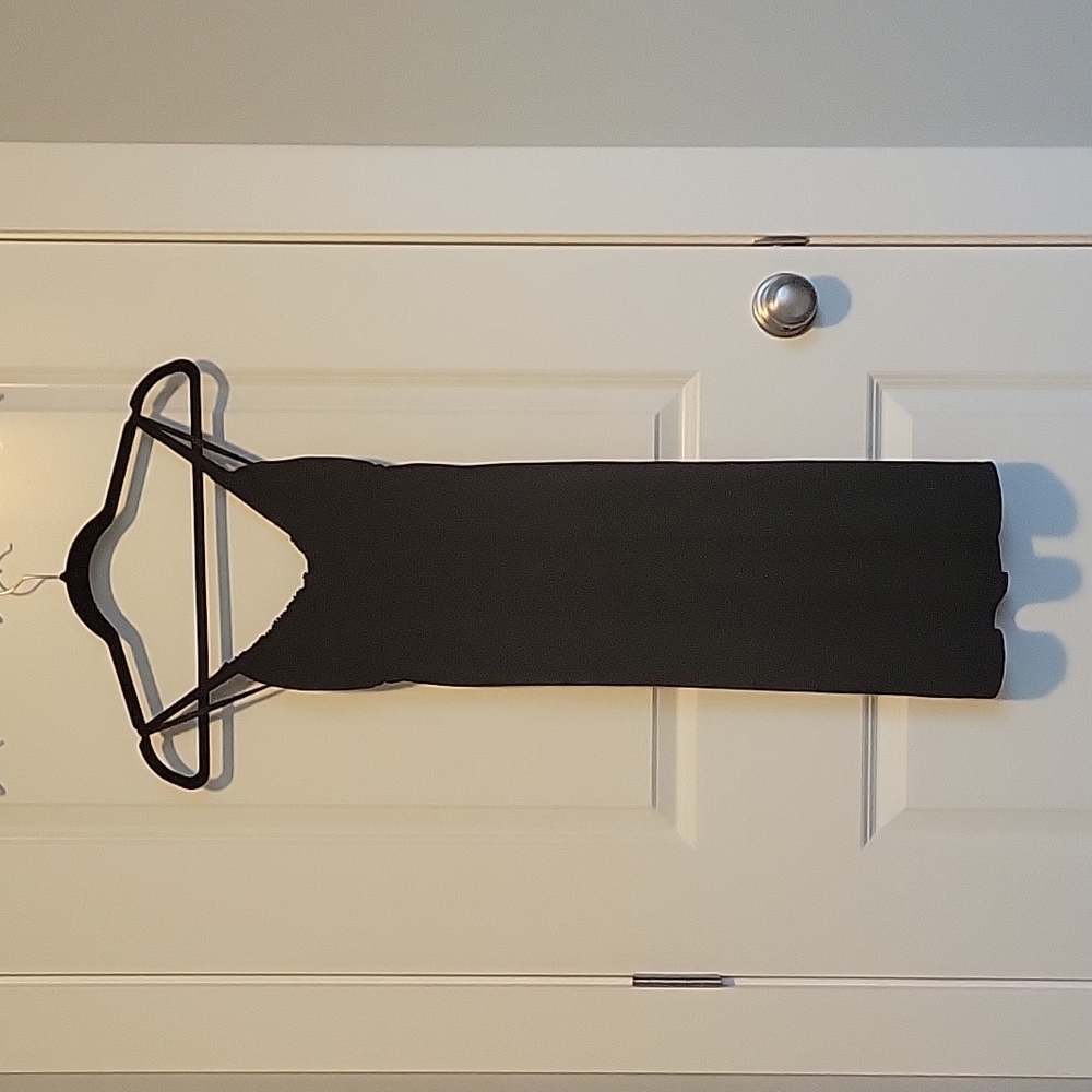 Suzy Shier Black Cross back Dress